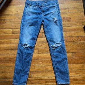 AG The Beau Slouchy Skinny Ex Boyfriend Ripped Distressed Jeans 25
